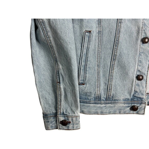 222 Maroon 5 Jean Jacket  Size S  Unisex  Concert Tour Merch  Embroidered Denim - Picture 3 of 9